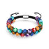 Regenbogenchakra | 7 Edelstein-Geom-Armband | Silber